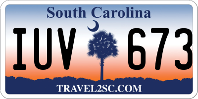 SC license plate IUV673