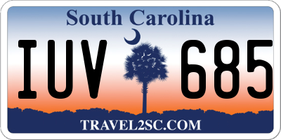 SC license plate IUV685