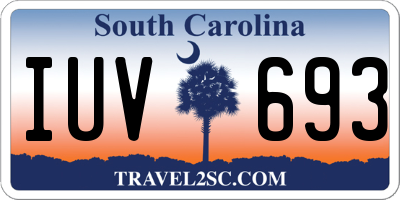SC license plate IUV693