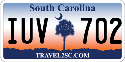 SC license plate IUV702