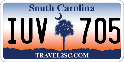 SC license plate IUV705