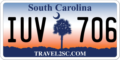 SC license plate IUV706