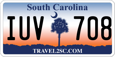 SC license plate IUV708