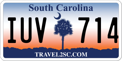 SC license plate IUV714