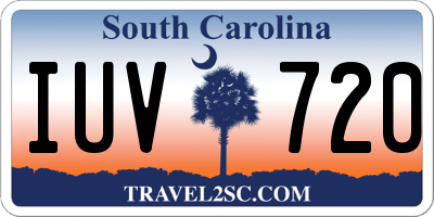 SC license plate IUV720