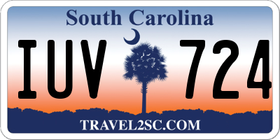 SC license plate IUV724
