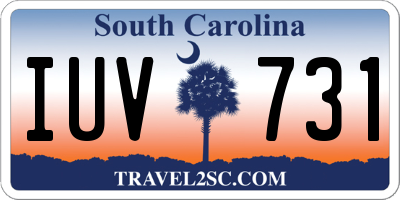SC license plate IUV731