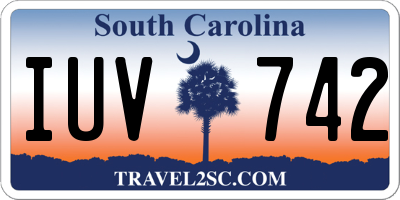 SC license plate IUV742