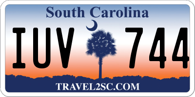 SC license plate IUV744