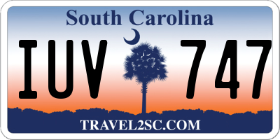SC license plate IUV747
