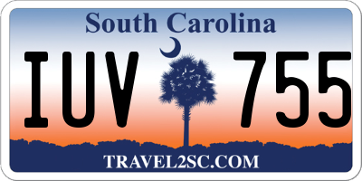 SC license plate IUV755