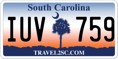 SC license plate IUV759
