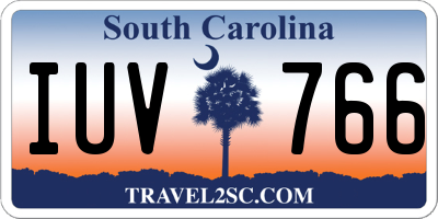 SC license plate IUV766