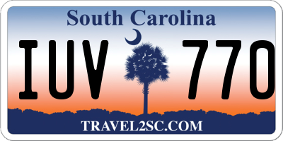SC license plate IUV770