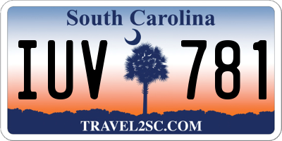 SC license plate IUV781