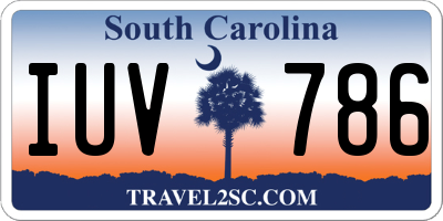 SC license plate IUV786