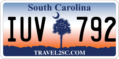 SC license plate IUV792