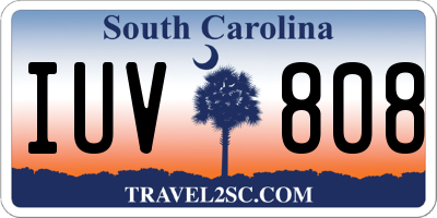 SC license plate IUV808