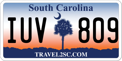SC license plate IUV809