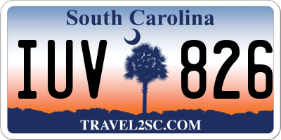 SC license plate IUV826