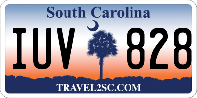 SC license plate IUV828