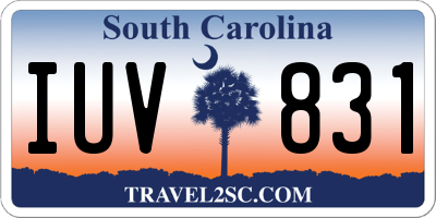 SC license plate IUV831