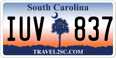 SC license plate IUV837