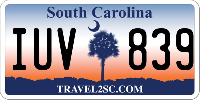 SC license plate IUV839