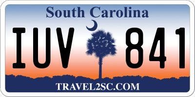 SC license plate IUV841