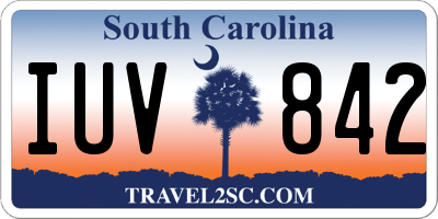 SC license plate IUV842