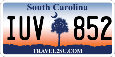 SC license plate IUV852