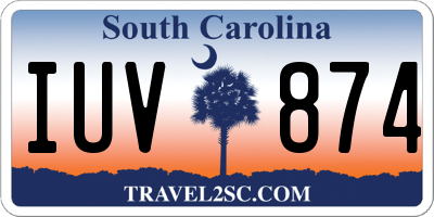 SC license plate IUV874