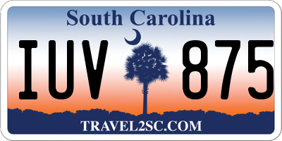 SC license plate IUV875