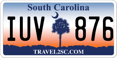 SC license plate IUV876