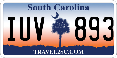 SC license plate IUV893