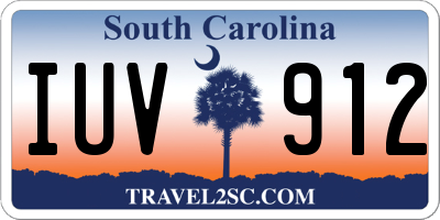 SC license plate IUV912