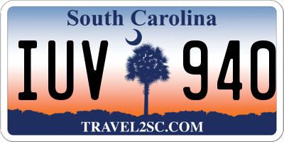 SC license plate IUV940