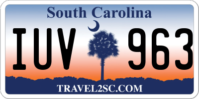 SC license plate IUV963
