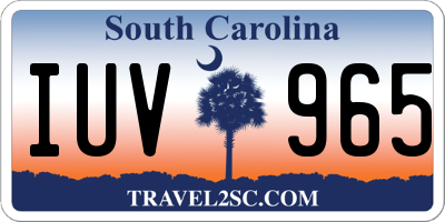 SC license plate IUV965