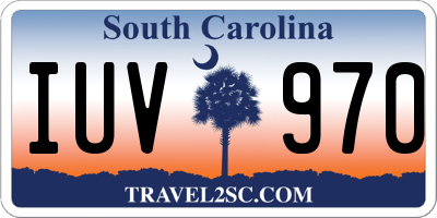 SC license plate IUV970