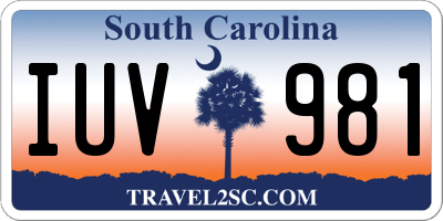 SC license plate IUV981