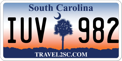 SC license plate IUV982
