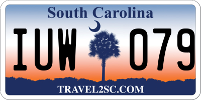 SC license plate IUW079