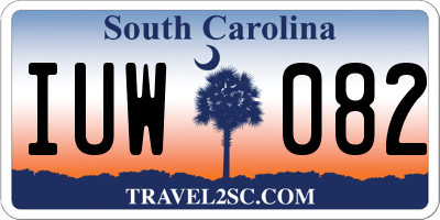SC license plate IUW082