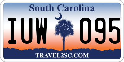 SC license plate IUW095