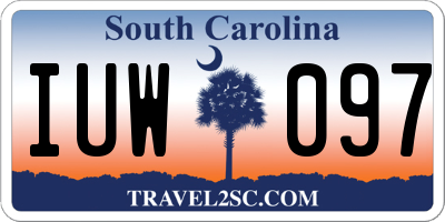 SC license plate IUW097