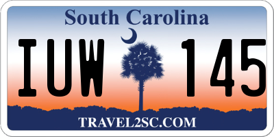 SC license plate IUW145