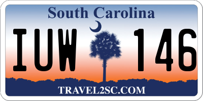 SC license plate IUW146