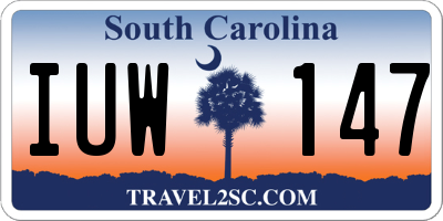 SC license plate IUW147