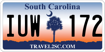SC license plate IUW172